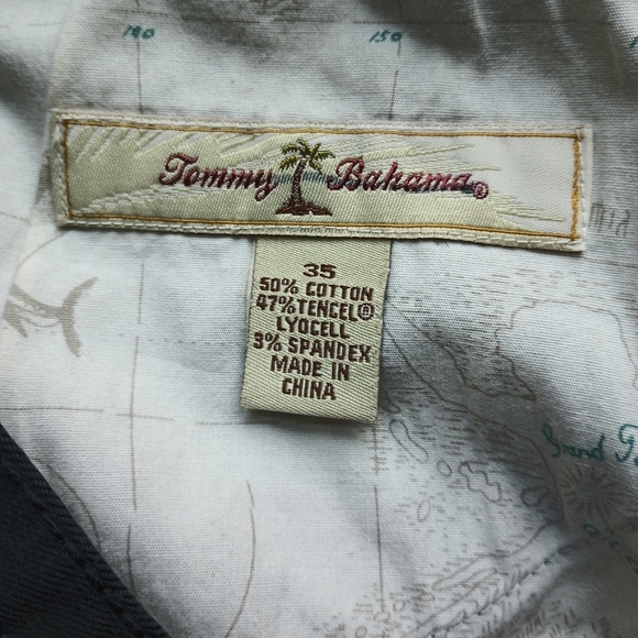 Tommy Bahama Mens Tencel Cotton Pants Size 35 Gray Pleat Front Relaxed Fit Soft - Picture 6 of 14